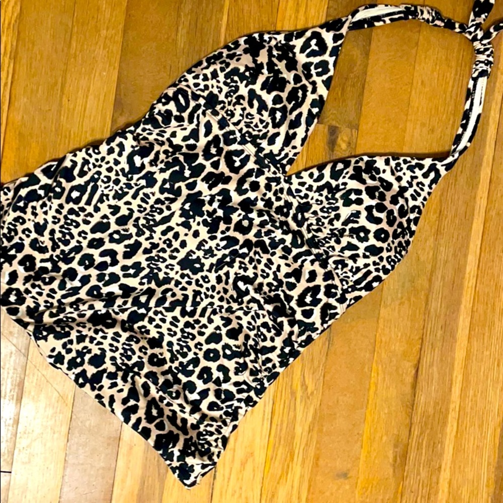 Leopard Print Tankini Top